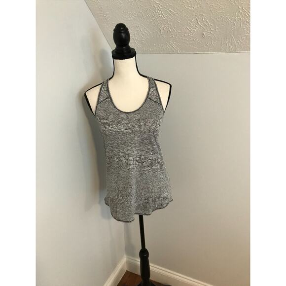 Lululemon Women's Essential Tank Top Sheer Luon Pebble Jacquard White Black - XS - Picture 1 of 6